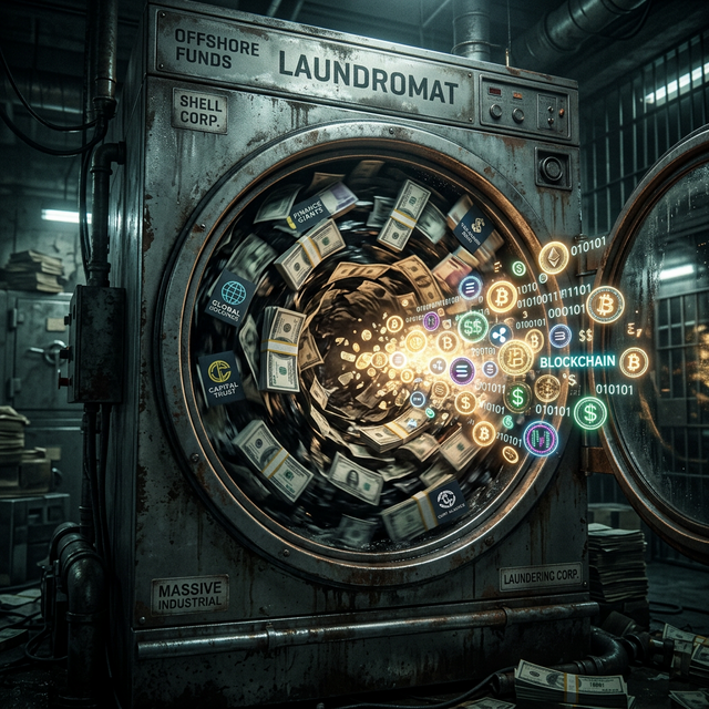 La Lavadora Global: Complicidad Bancaria y la Transición al Dinero Sucio Digital